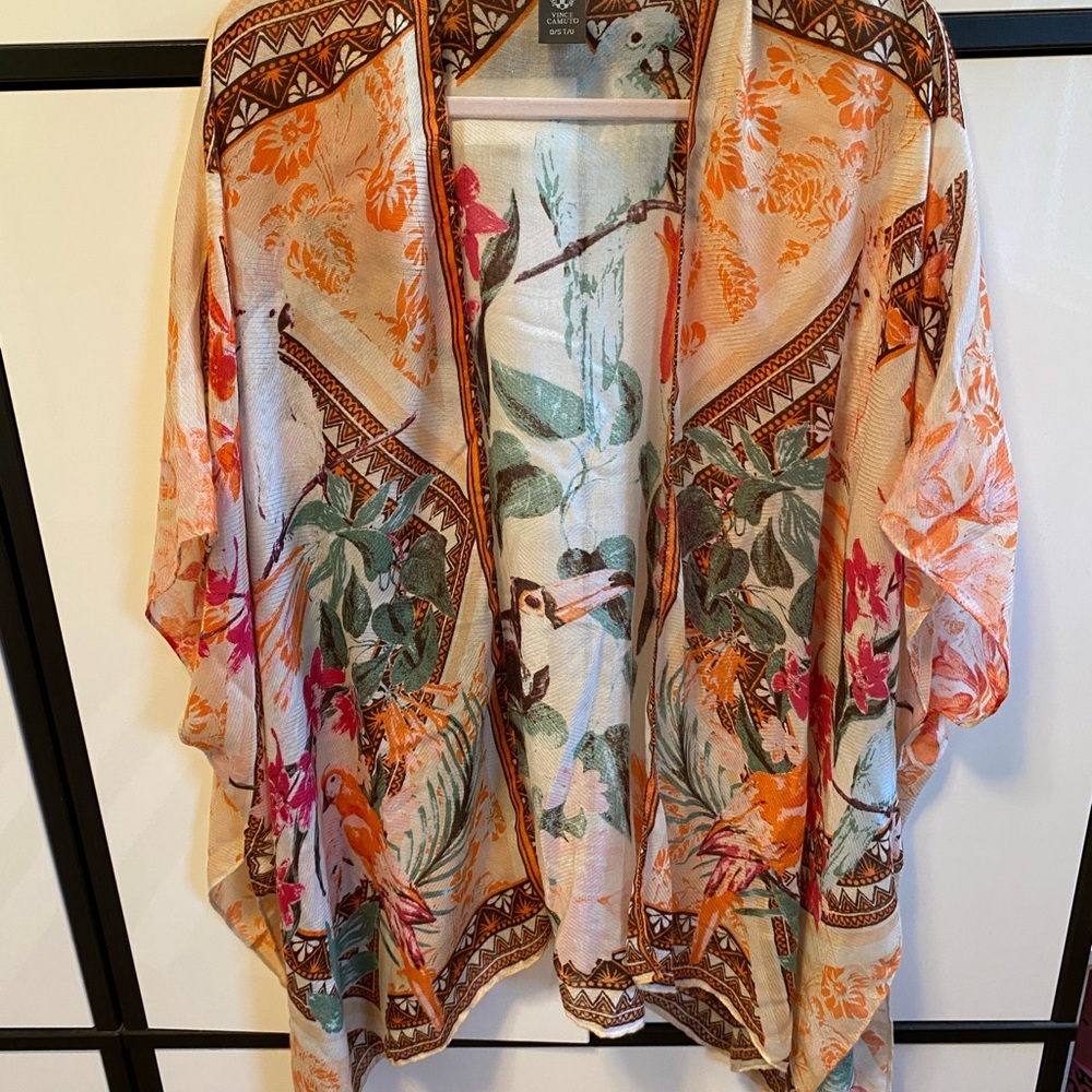 New never-worn tropical Vince Camuto tropical Kimono/bathing suit cover up